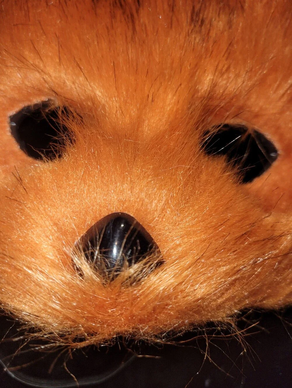 Orange Faux Fur Fox Face Mask